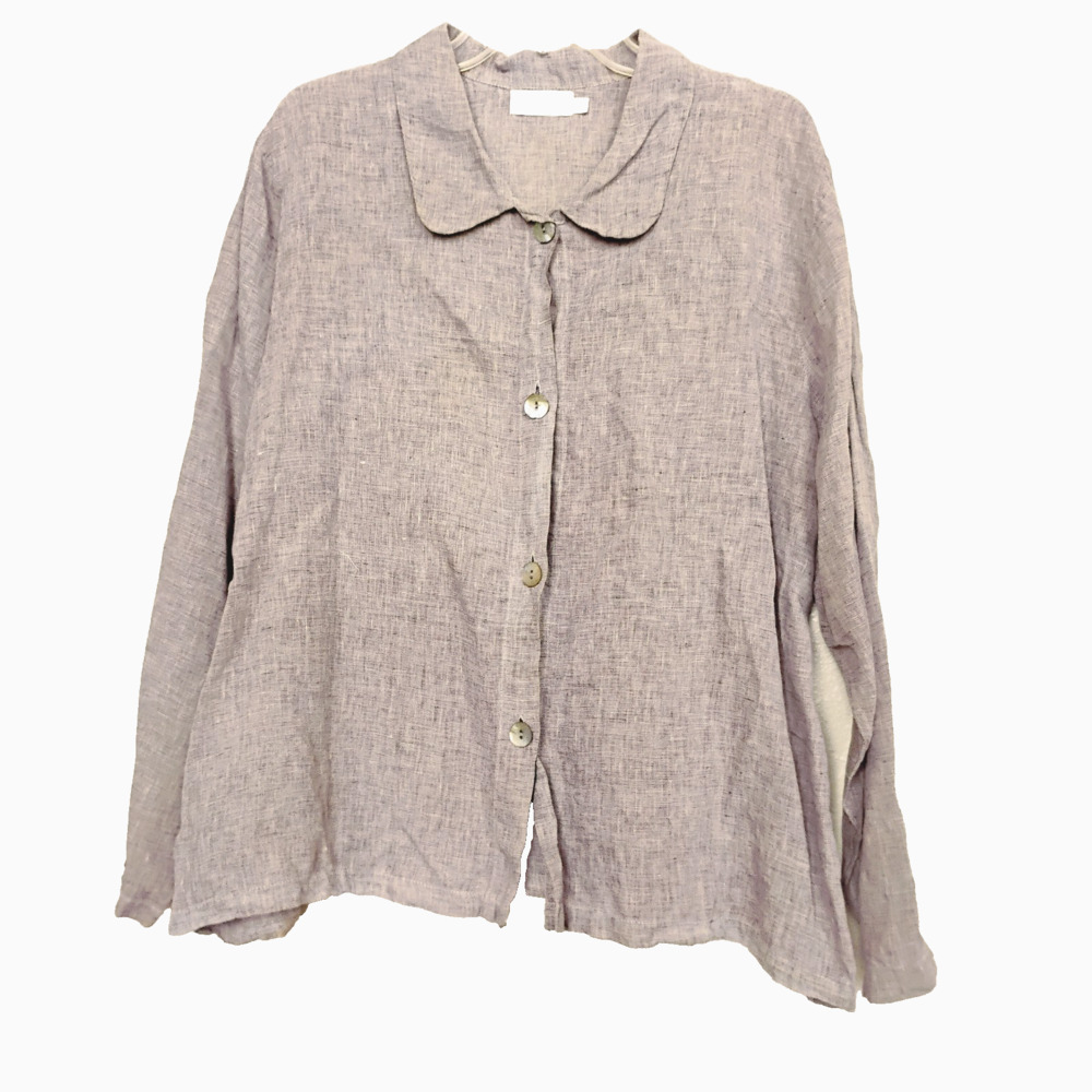 J.Jill Blouse 100% Linen Button-up ~ Size XL